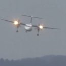 Виртуозная посадка самолета во время урагана попала на видео
