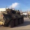 Новые кадры с колонной военной техники РФ в Крыму (видео)