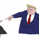Отношения Трампа и Путина высмеяли новой карикатурой