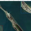 Крымский мост пошел под откос: фото со спутника