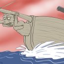 Атака на украинские корабли в Азовском море: Путин стал персонажем известного карикатуриста
