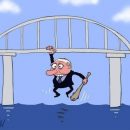 Сеть насмешила карикатура Елкина на Путина и Керченский пролив