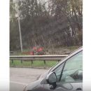 Под Киевом водитель, пытаясь объехать затор, попал в ДТП