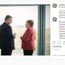В официальном Instagram Меркель отметили не того Порошенко